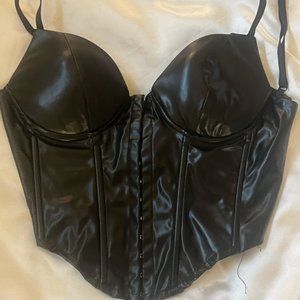 Black Corset Latex Top